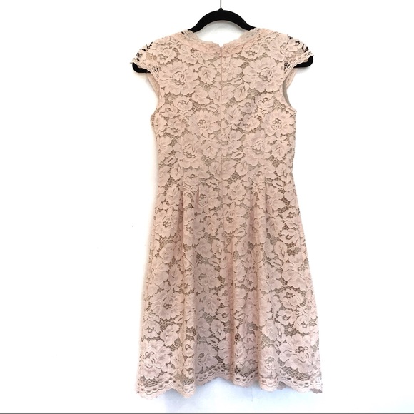 [VINCE CAMUTO] Pink Floral Lace Midi Dress Size 2 - Picture 3 of 6